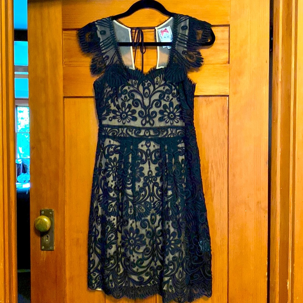 Black Lace Dress by Yolanda Baraschi - size 2 - Anthropologie